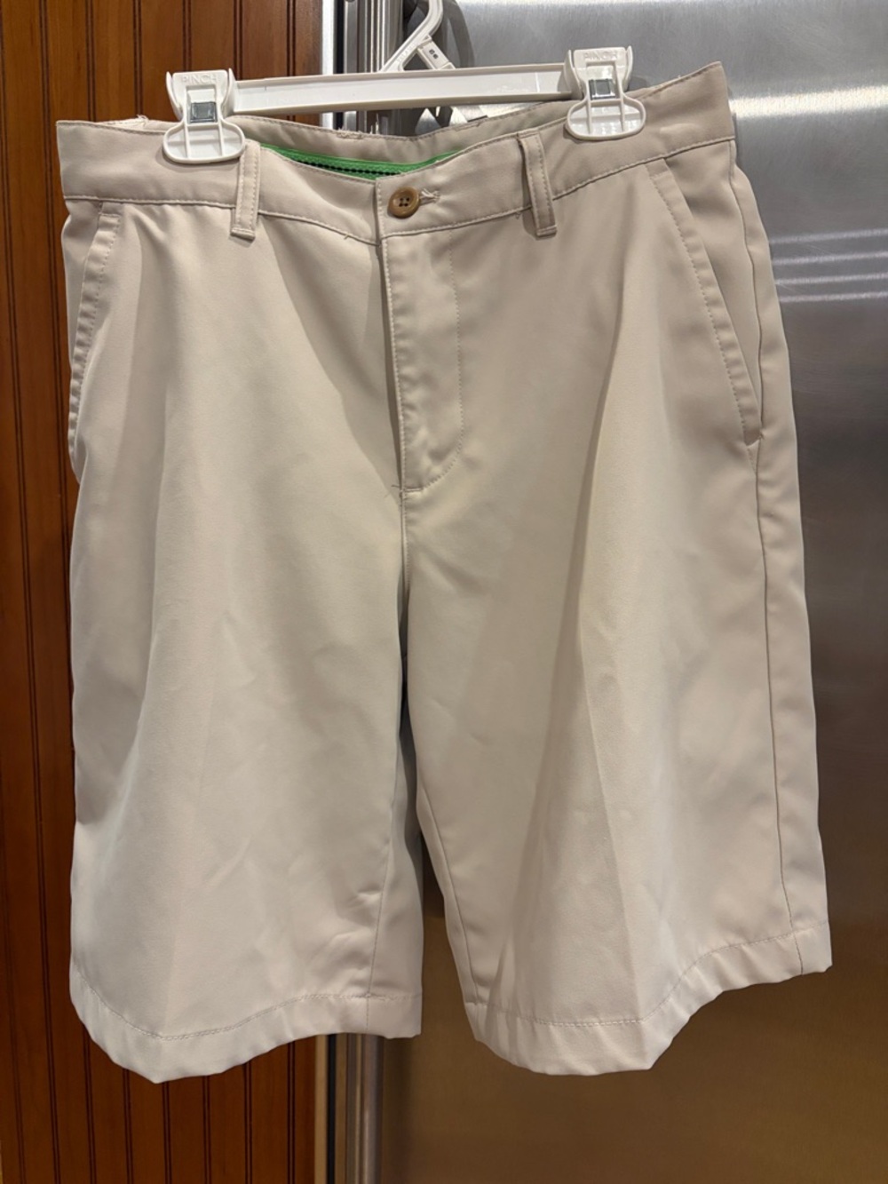 Izod Beige Flat-Front Men's Shorts